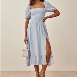 Reformation Meadow Dress in pale blue